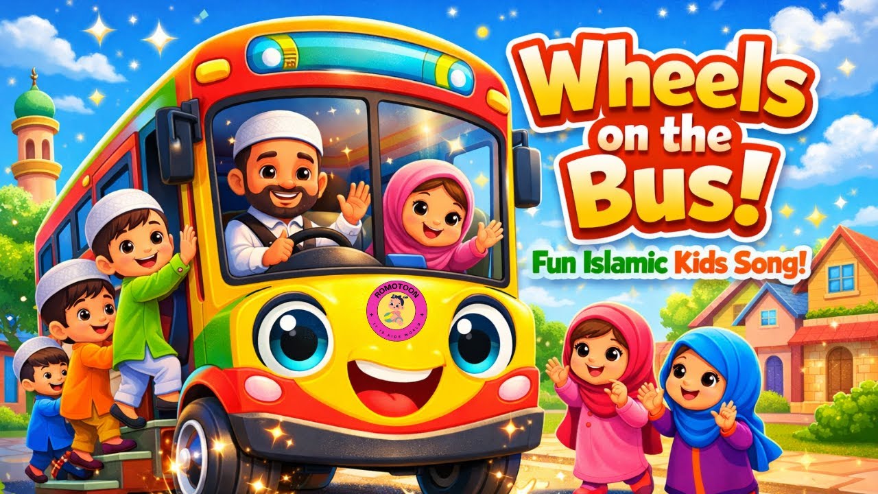 Islamic Wheels on the Bus (magical version) | Allahu Akbar, Bismillah & Alhamdulillah | Romotoon