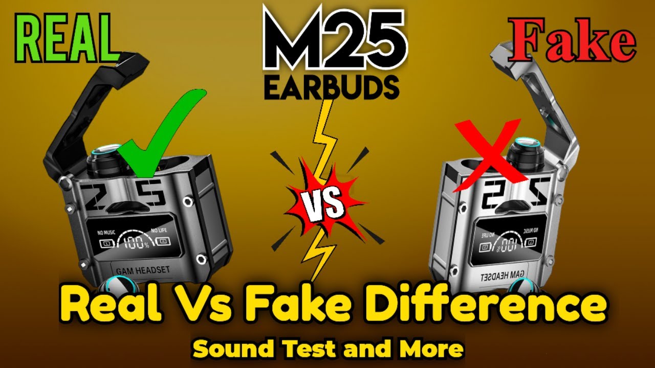M25 Earbuds Real Vs Fake | M25 Earbuds Review | M25 Gaming Earbuds