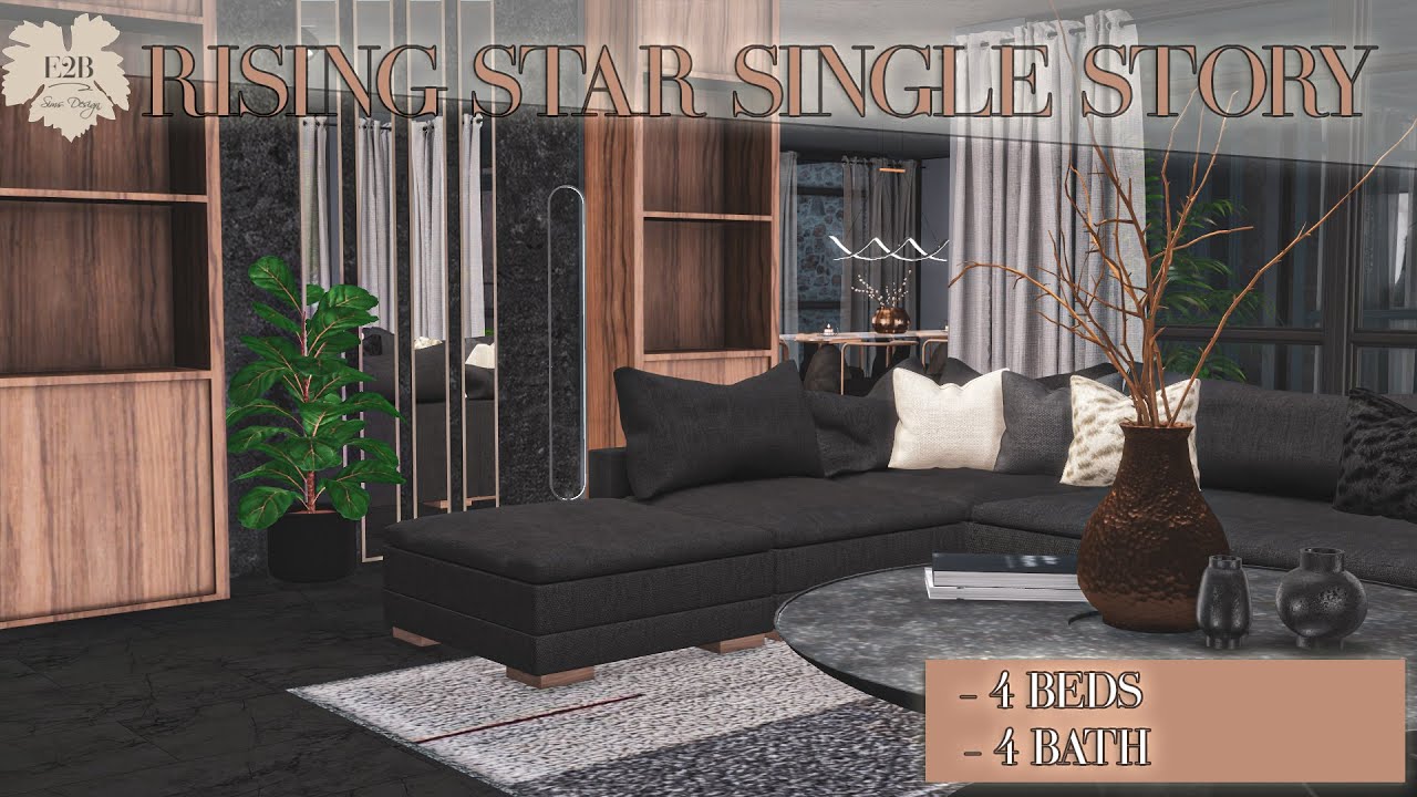 RISING STAR SINGLE STORY HOME | Sims 4 CC Speed Build | DOWNLOAD LINK (TRAY+CC+CC LINKS)