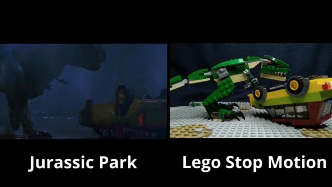 Jurassic Park VS Lego Stop Motion - Comparison