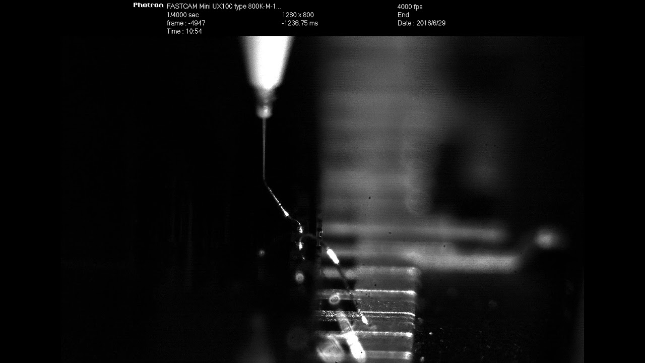 Wire Bonding Process @ 4,000fps (lead frame bouncing)