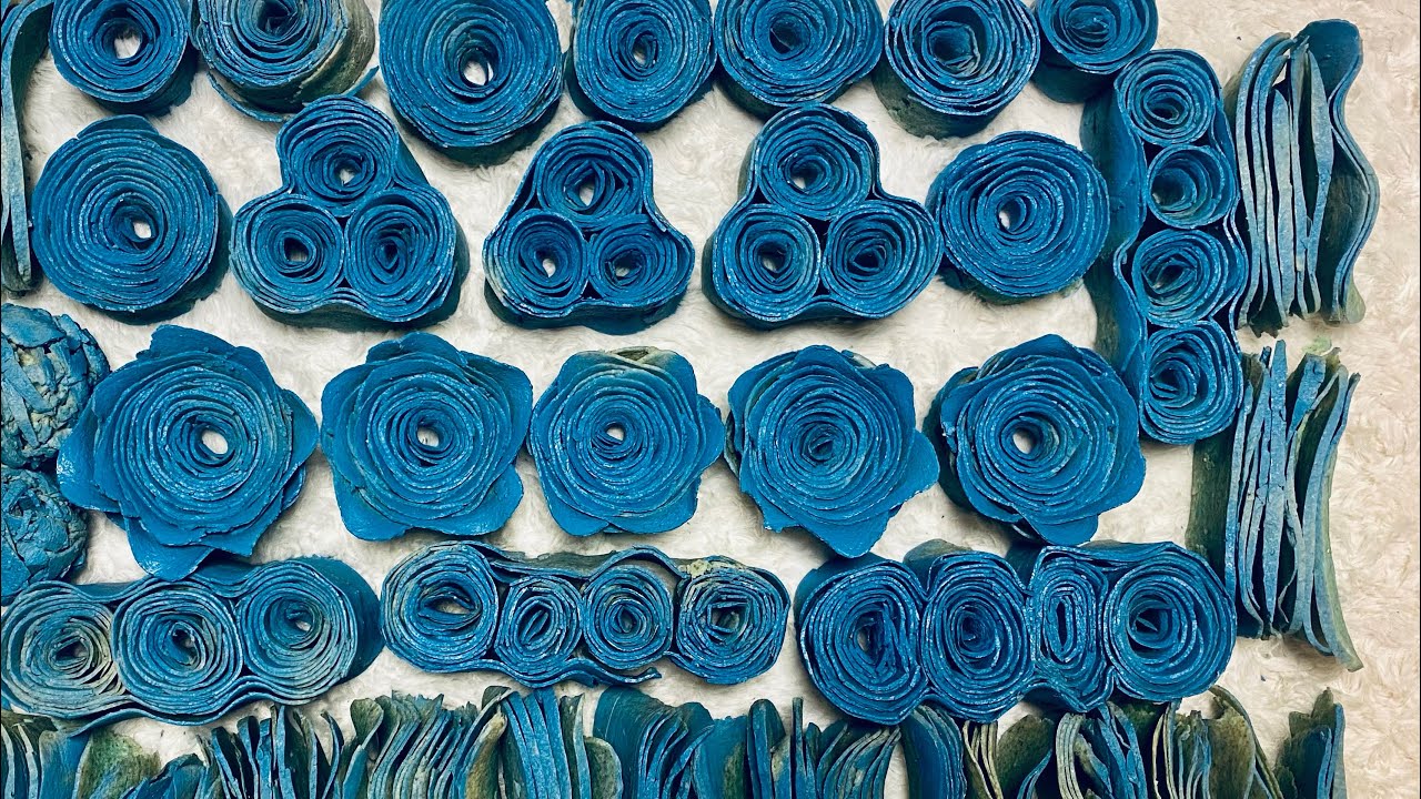 💙Blue Painted  recycled soap/ starch/ soap balls/ sopa plates💙