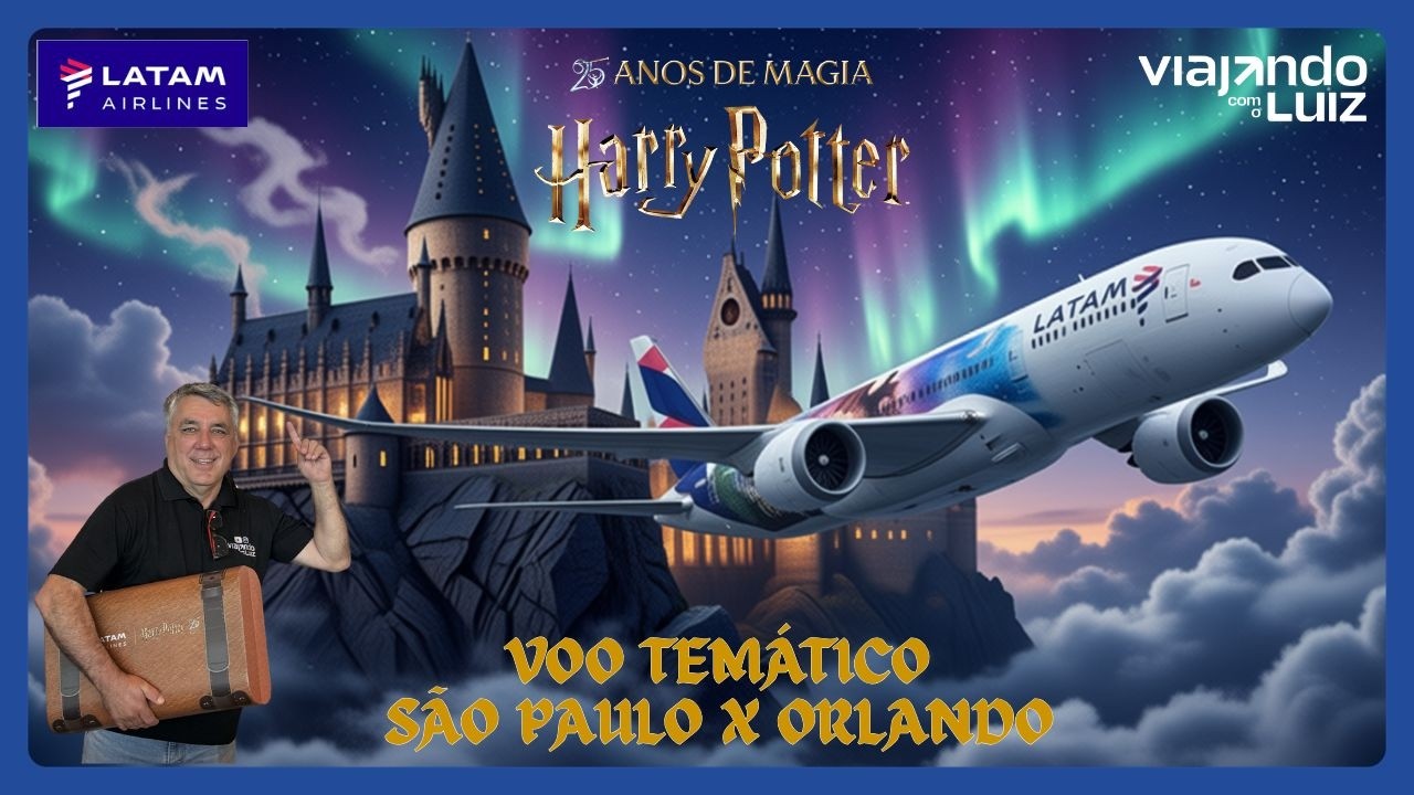 O VOO ESPECIAL DA LATAM PARA ORLANDO🇺🇸 COM O TEMA HARRY POTTER