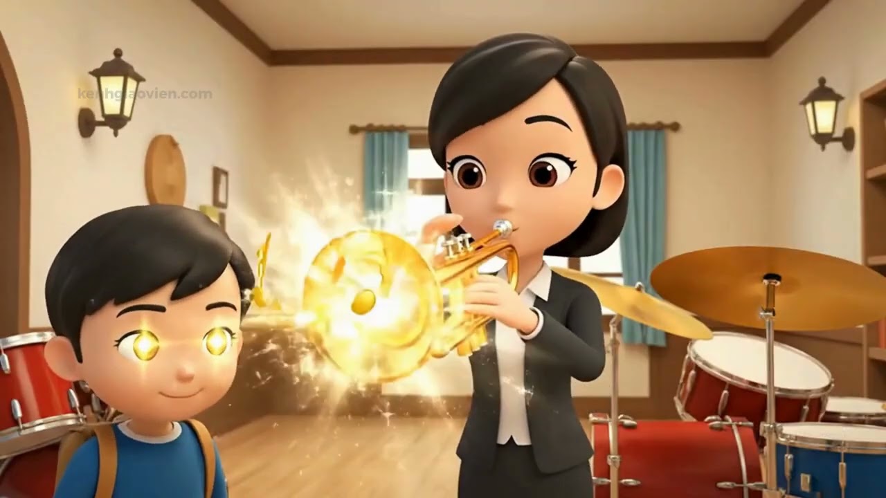 AI khởi động Âm nhạc 4 kết nối Tiết 29: Ôn bài hát Miền quê em, Thường thức Kèn trôm-pét, Nghe ...