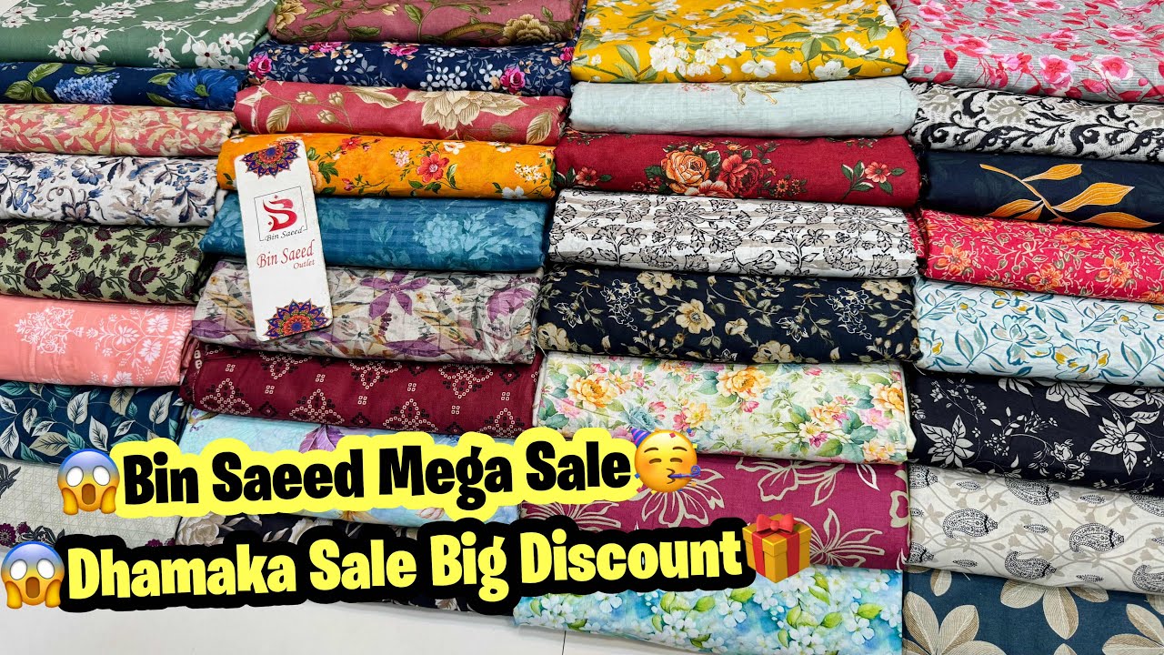 Bin Saeed Mega Sale | Bin Saeed Lawn Sale | Bin Saeed Summer Sale | Bin Saeed New Design