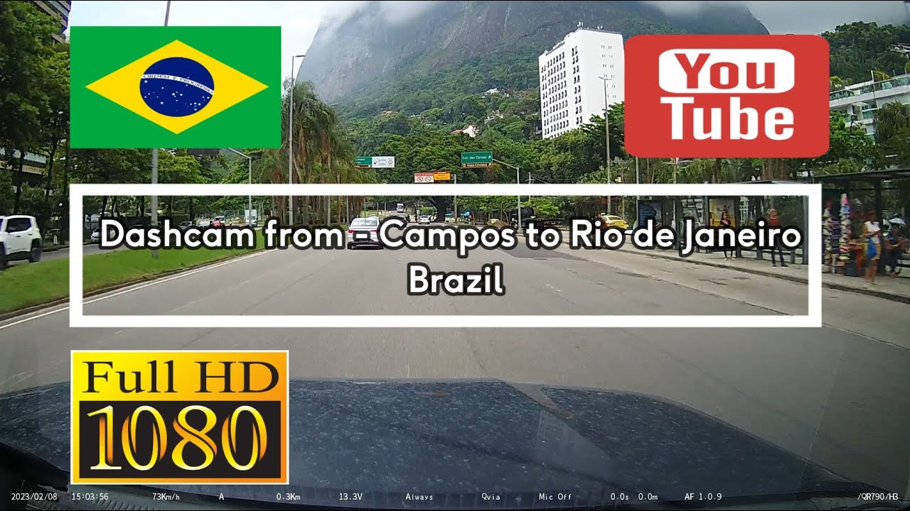 127. 🇧🇷 Dashcam from Campos to Rio de Janeiro - Brazil