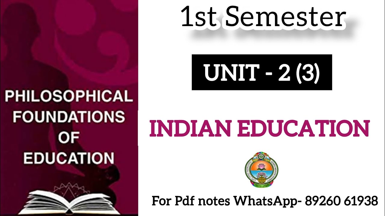 1St semester ll unit 2 ll Philosophical Foundation Of Education ll Acharya Nagarjuna B.Ed ll Andhra