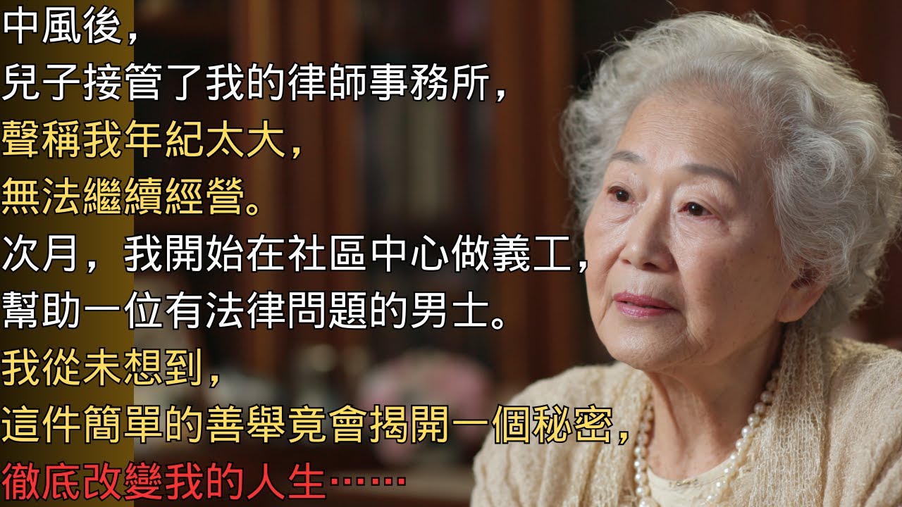 中風後，兒子讓我一無所有。幾天後，我幫助了一位男士——一切都改