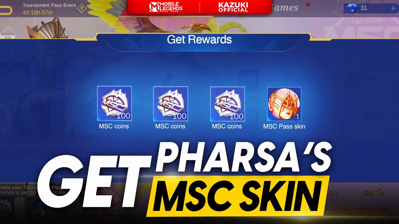 HOW TO GET PHARSA'S MSC SKIN FROM THE MSC PASS EVENT | MLBB