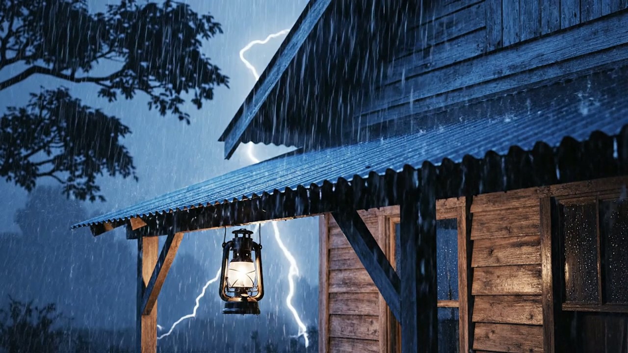 ALIVIO DEL INSOMNIO (Duerme Rápido) con Tormenta Fuerte y Truenos Potentes