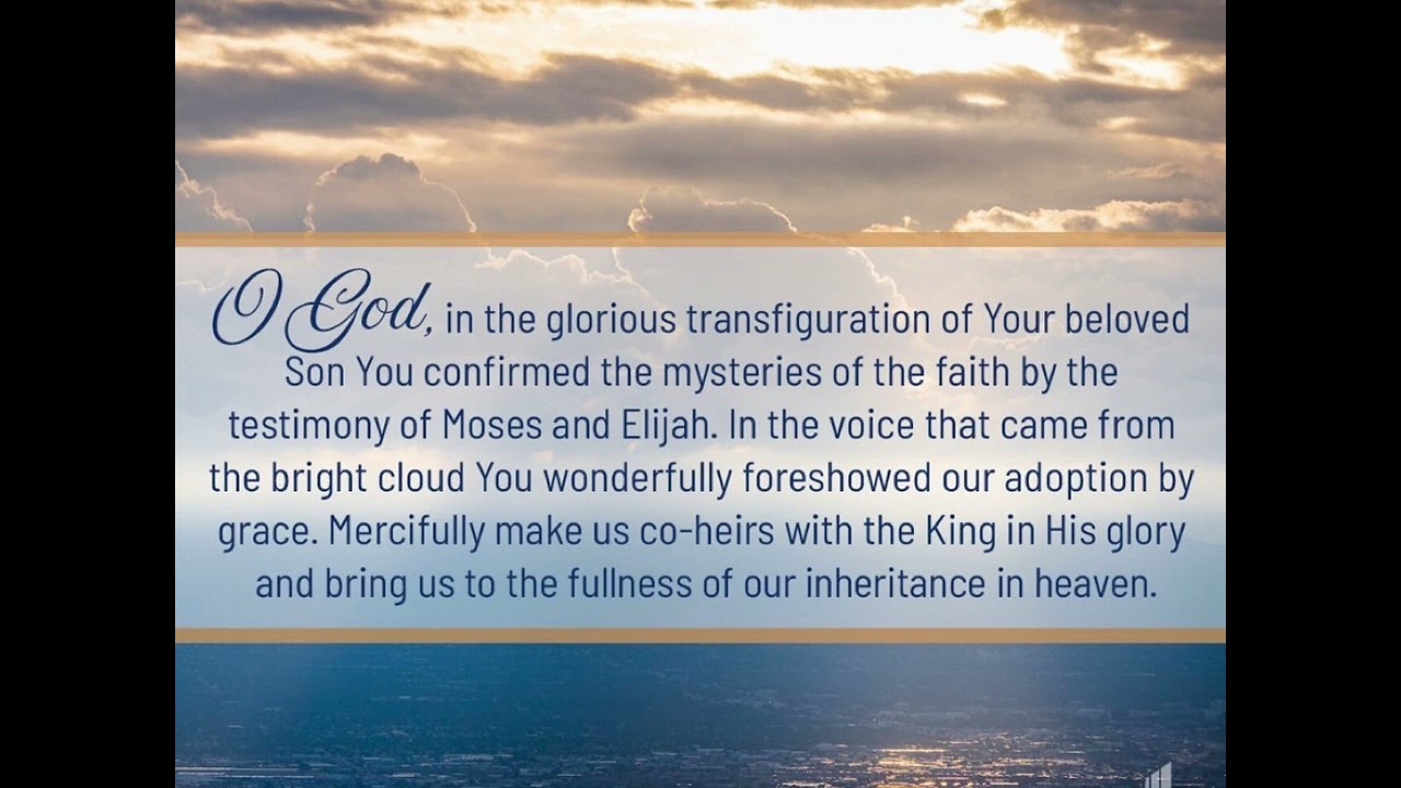 Sermon Transfiguration