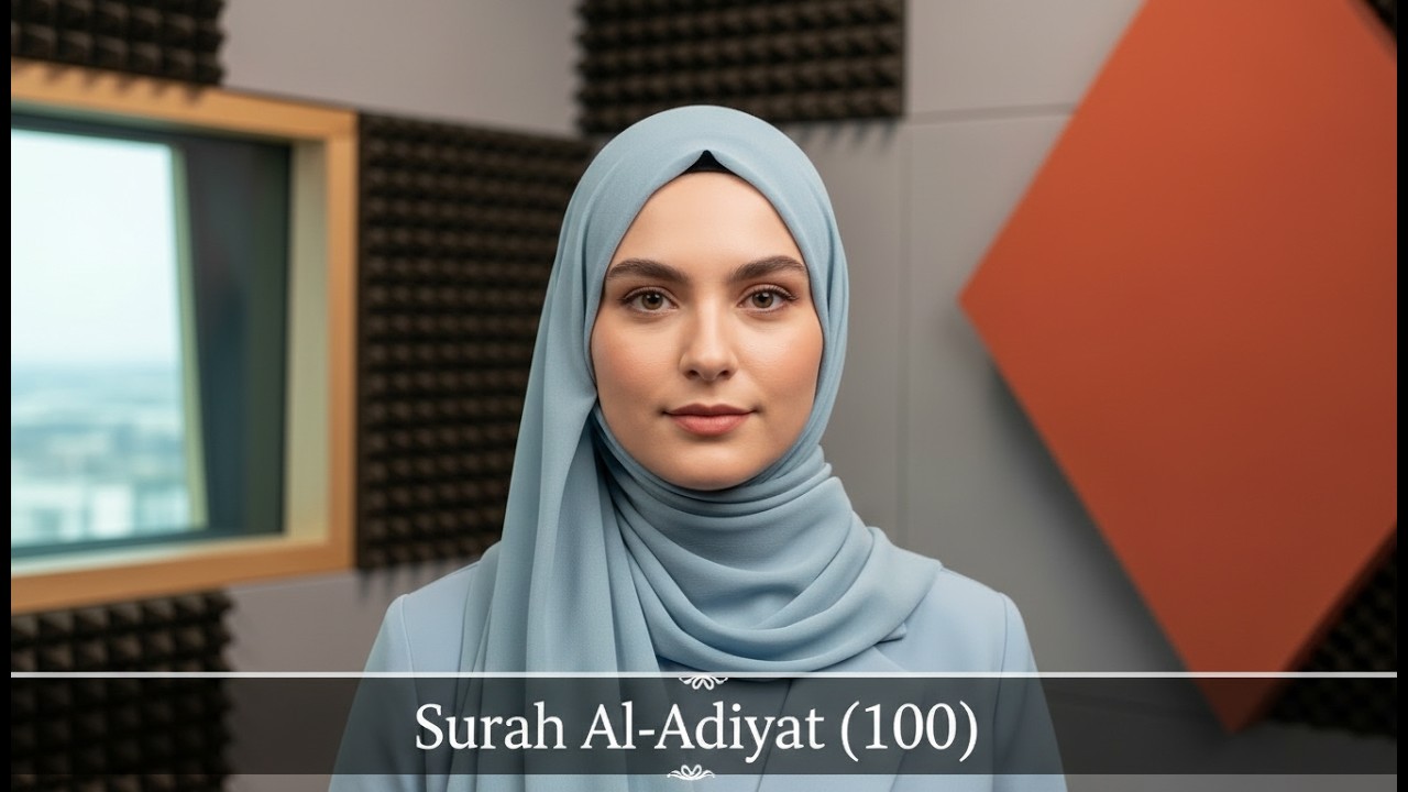 Surah Al-Adiyat (100) - Female Recitation | Beautiful Voice | English Translation & Transliteration