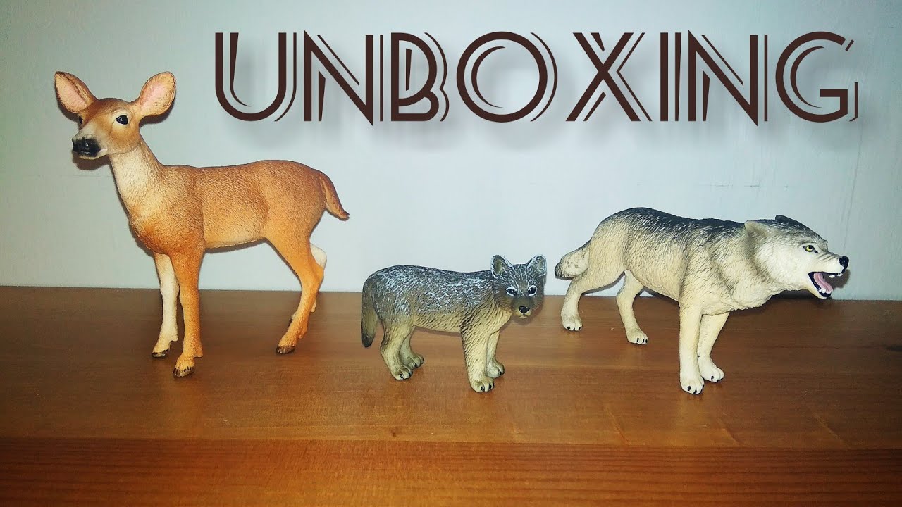 UNBOXING figurek SCHLEICH i MOJO (wilk, wilczek i łania)