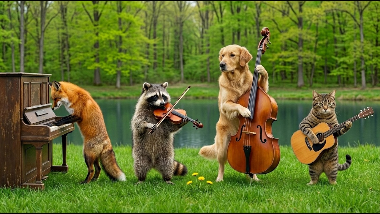 作業・勉強・読書に最適｜Animal Band Chillhop｜春湖のグリーンセッション｜Study & Relax