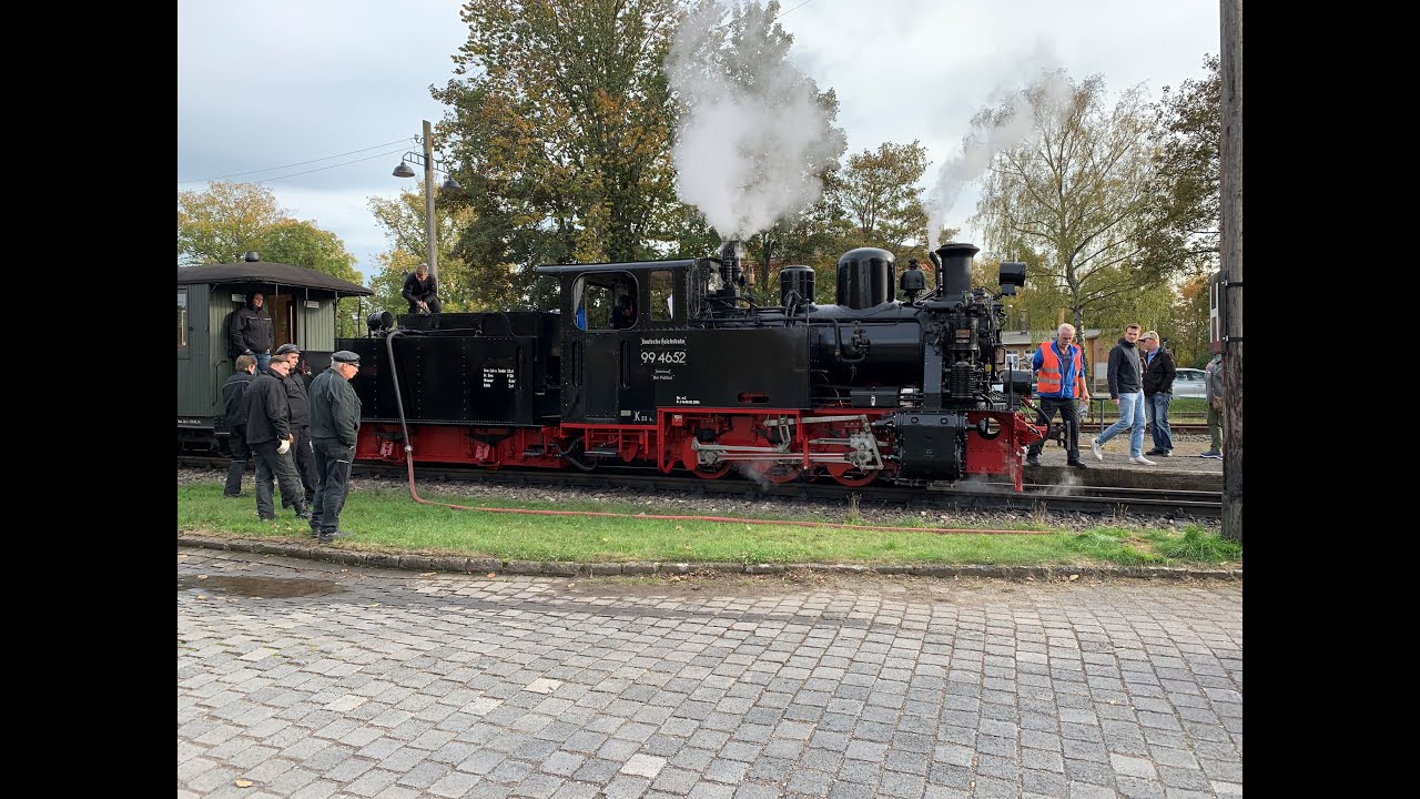 Mansfelder Bergwerksbahn - Eisenbahnwochenende mit Gastlok 99 4652 von der Insel Rügen.