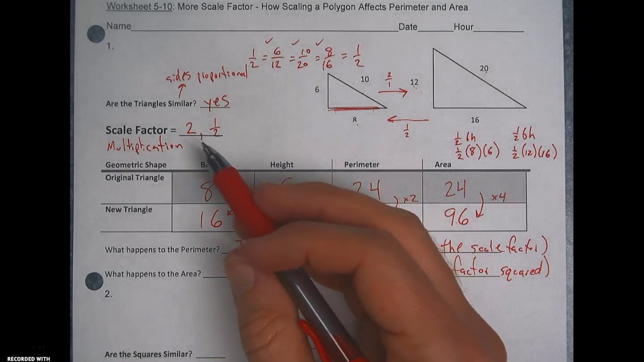 Scale factor and it's effect on Perimeter and Area