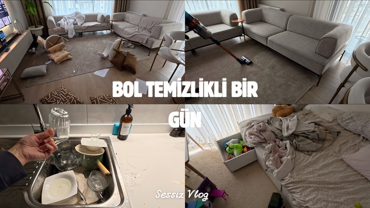 Bir Günde Ev Bu Hale Geldi | Çocuklu ve Dağınık Evi Baştan Sona Temizledim 