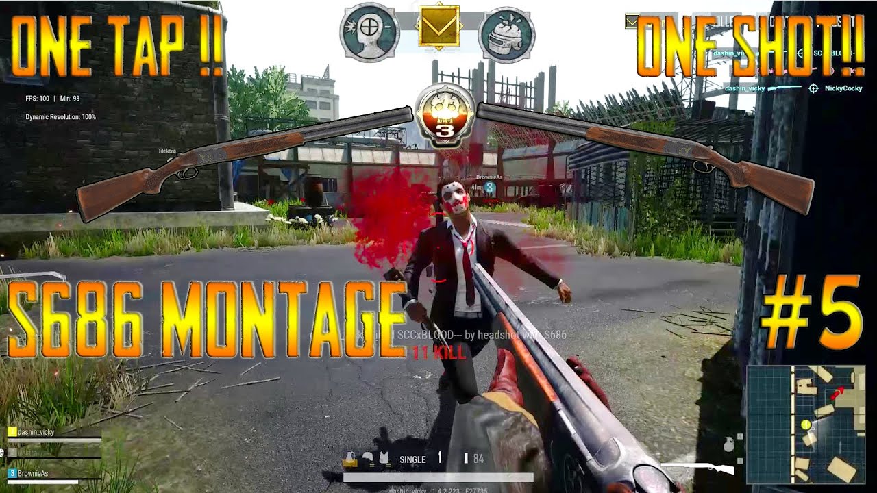 INSANE MONTAGE !! S686 SHOTGUN #5 I PUBG PC LITE HIGHLIGHTS