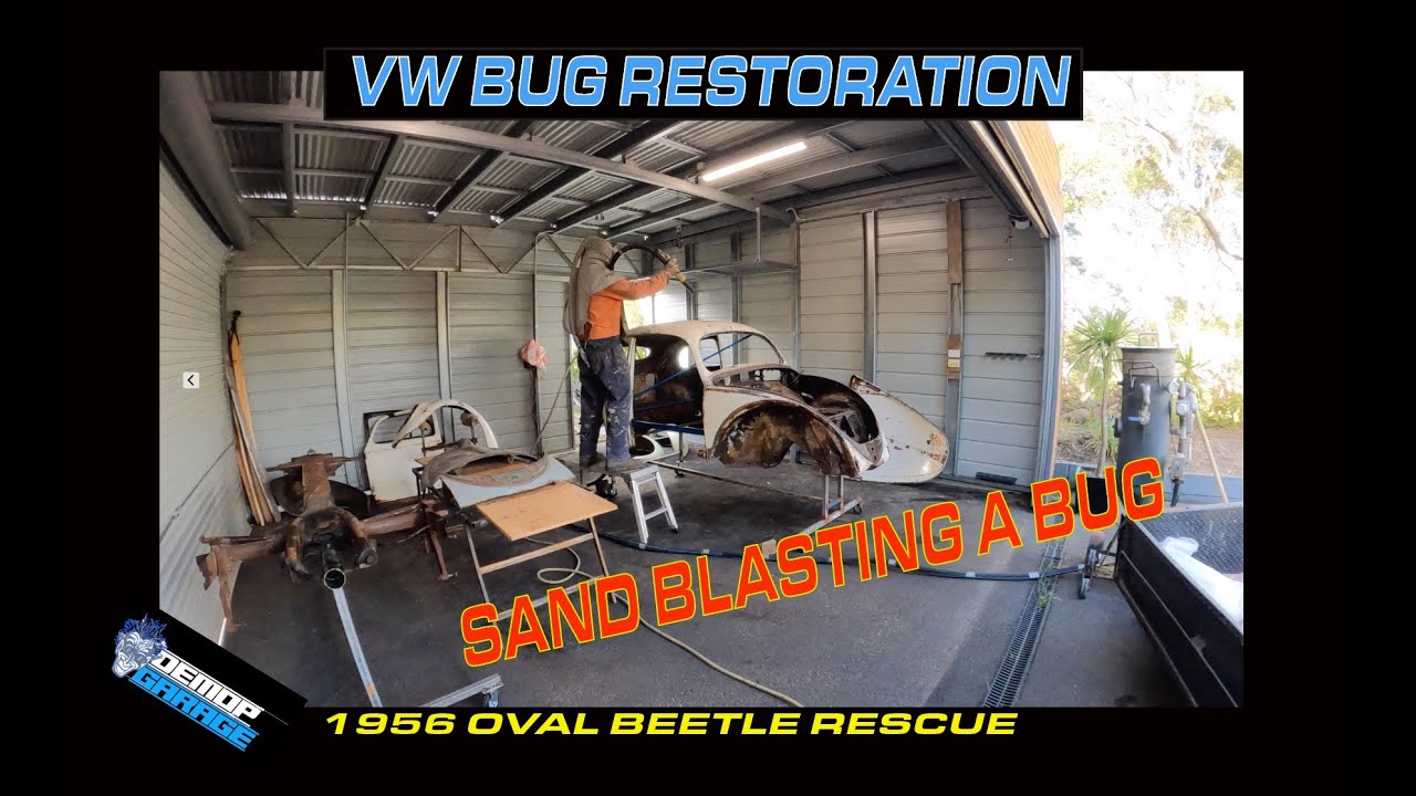 Sand blasting your beetle at home // 1957 oval #volkswagen