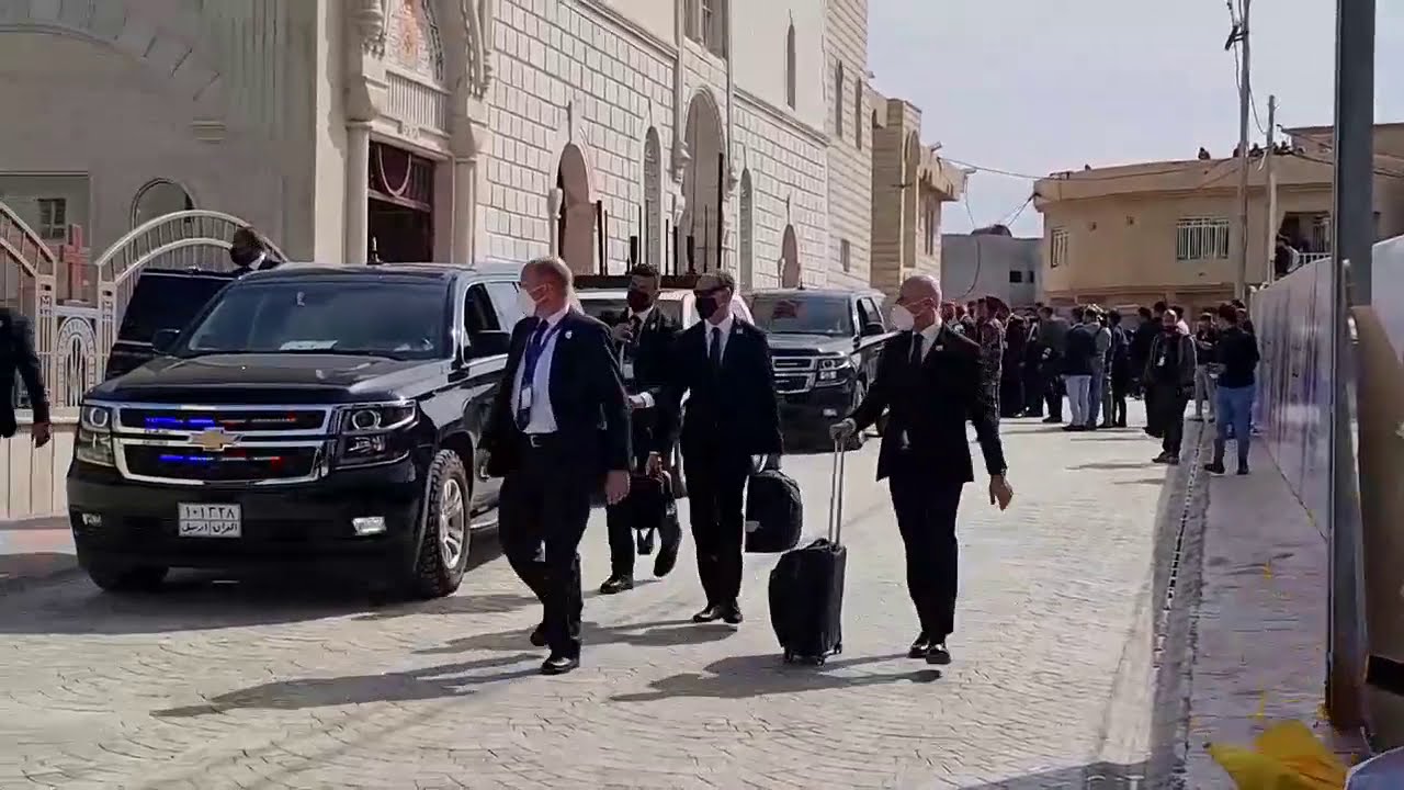 البابا في مدينة بغديدا #فديو عالي الجودة pope in baghdeda