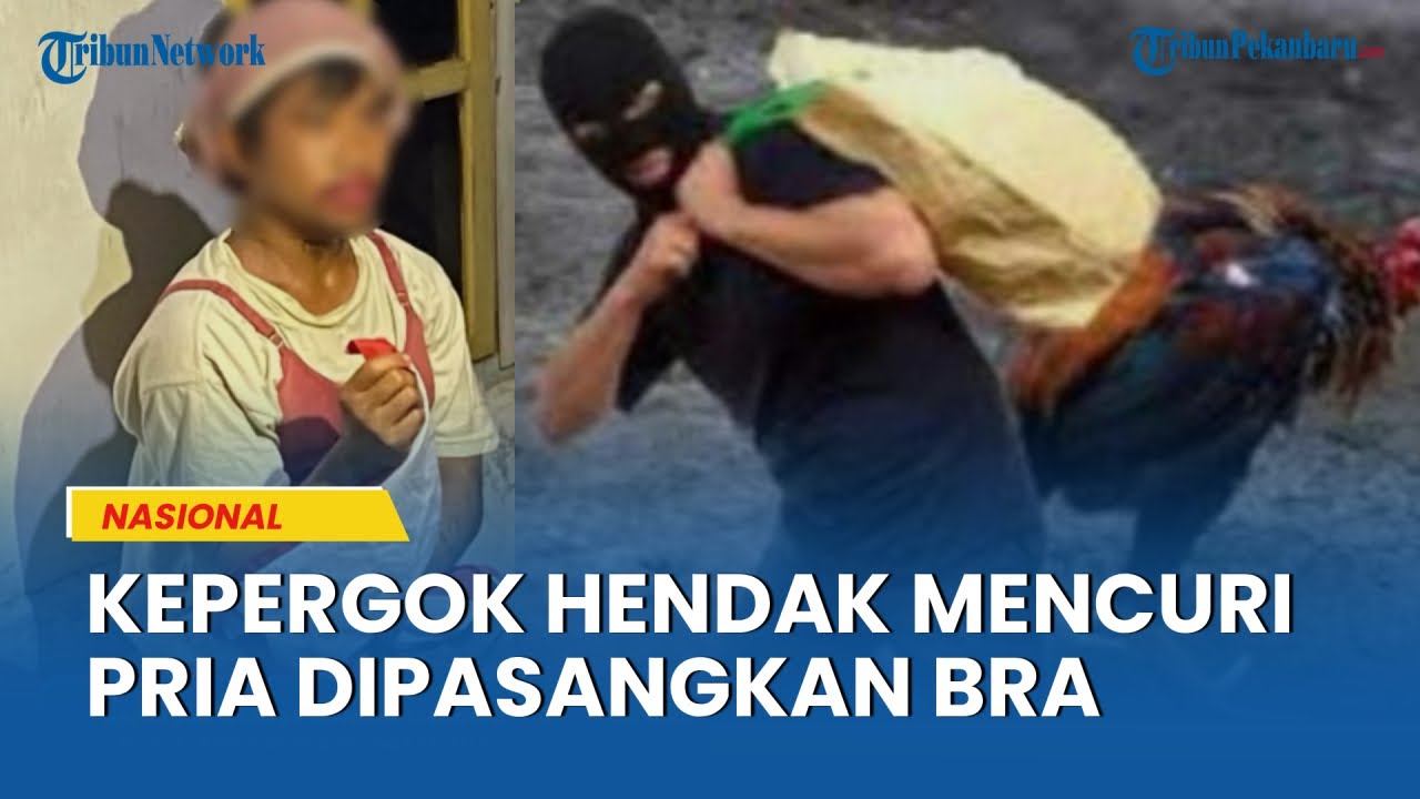 Kepergok Hendak Mencuri Ayam Warga, Seorang Pria Di Kendari Dipasangkan Bra & Lipstik Oleh Warga