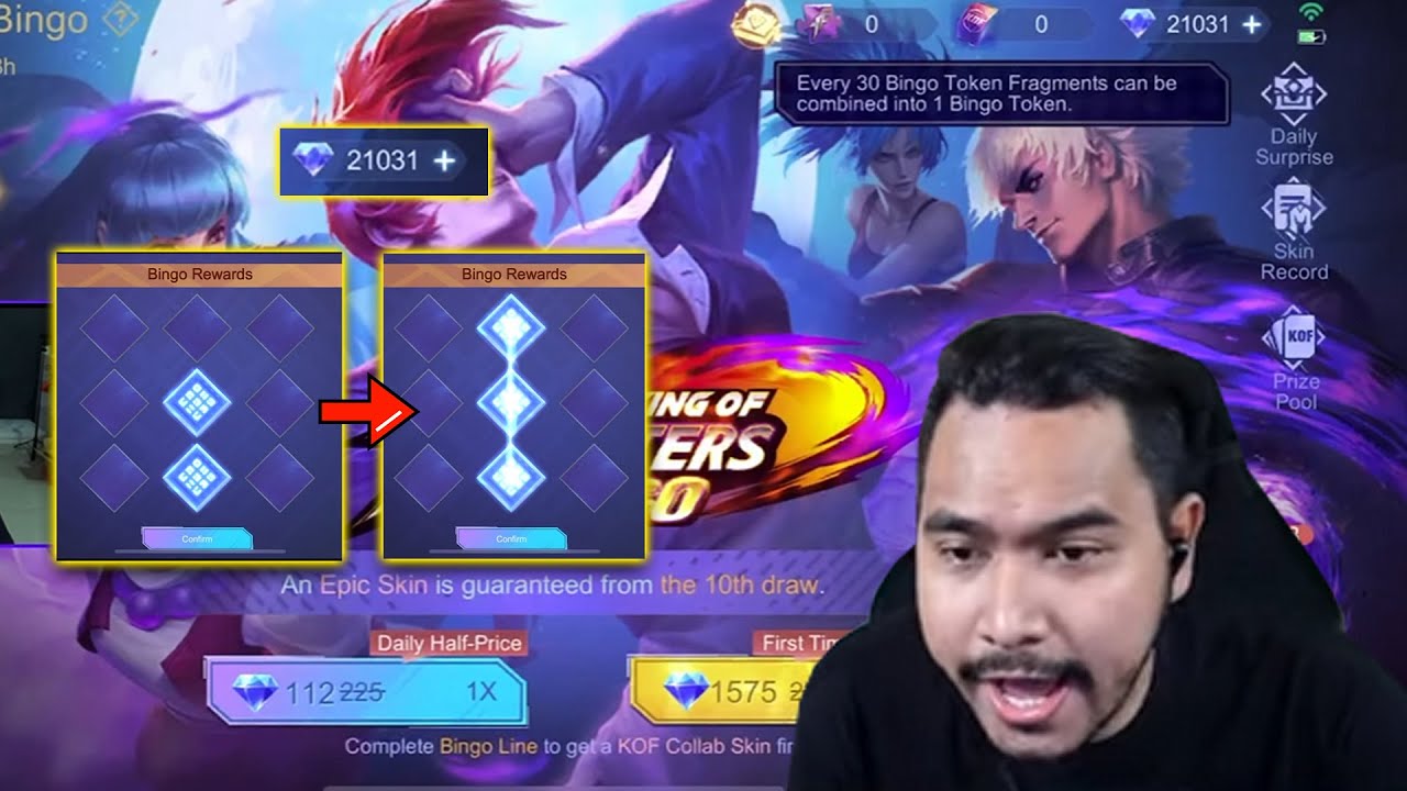 WELCOME BACK !! KING SHAH SPIN KOF ML ADAKAH AKAN MENDAPATKAN SKIN KOF CHOU.. LETS GO !!