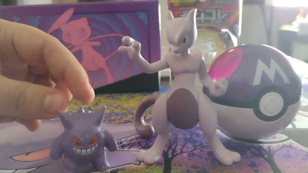 Pokemon Mewtwo and Mew Monster Collection Figurines(Takara Tomy) MS-17 , ML-20 Pocket Monsters 2019