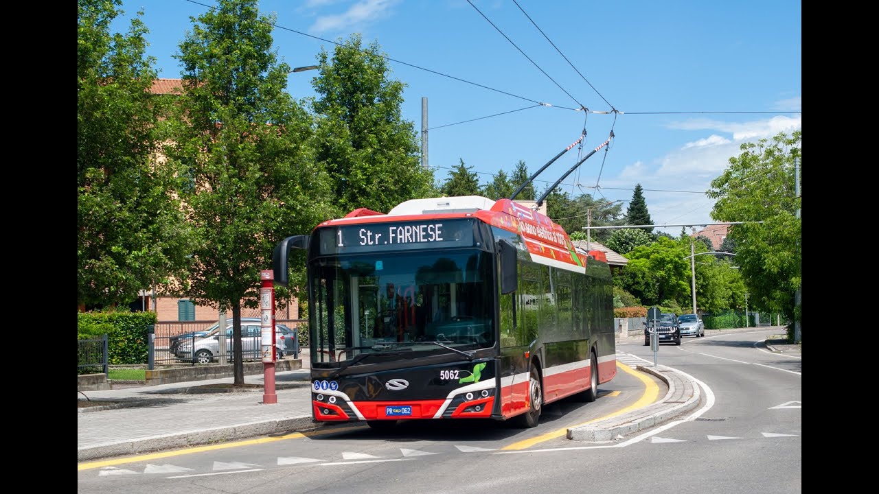 Поездка на троллейбусе Solaris Trollino IV 12 Kiepe в городе Парма