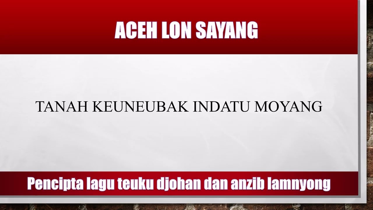 Instrumen musik Aceh Lon Sayang (Lagu Daerah Aceh)