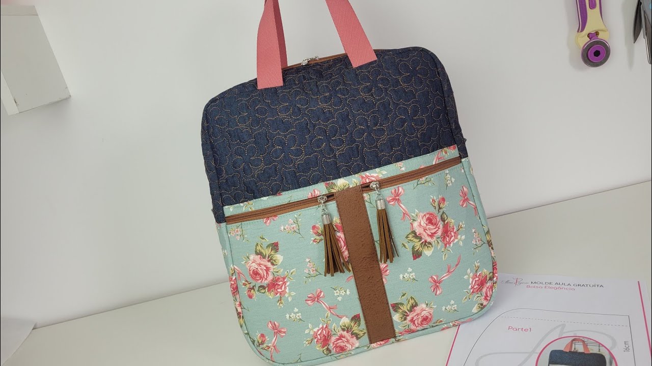 Bolsa Elegância/ molde grátis