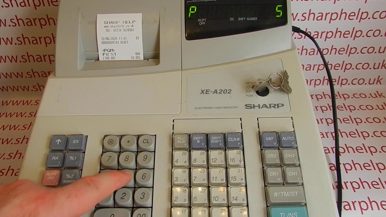 How To Preset Discount Rates %1 %2 Sharp XE-A201 / XE-A202 / XEA202 / XE-A212 / XEA212 / XE-A301