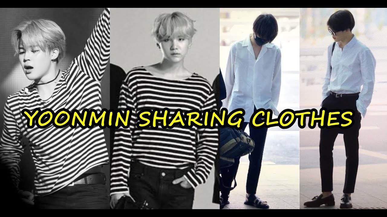 YoonMin - Yoongi & Jimin | sharing clothes and matching outfits (2013-2019)