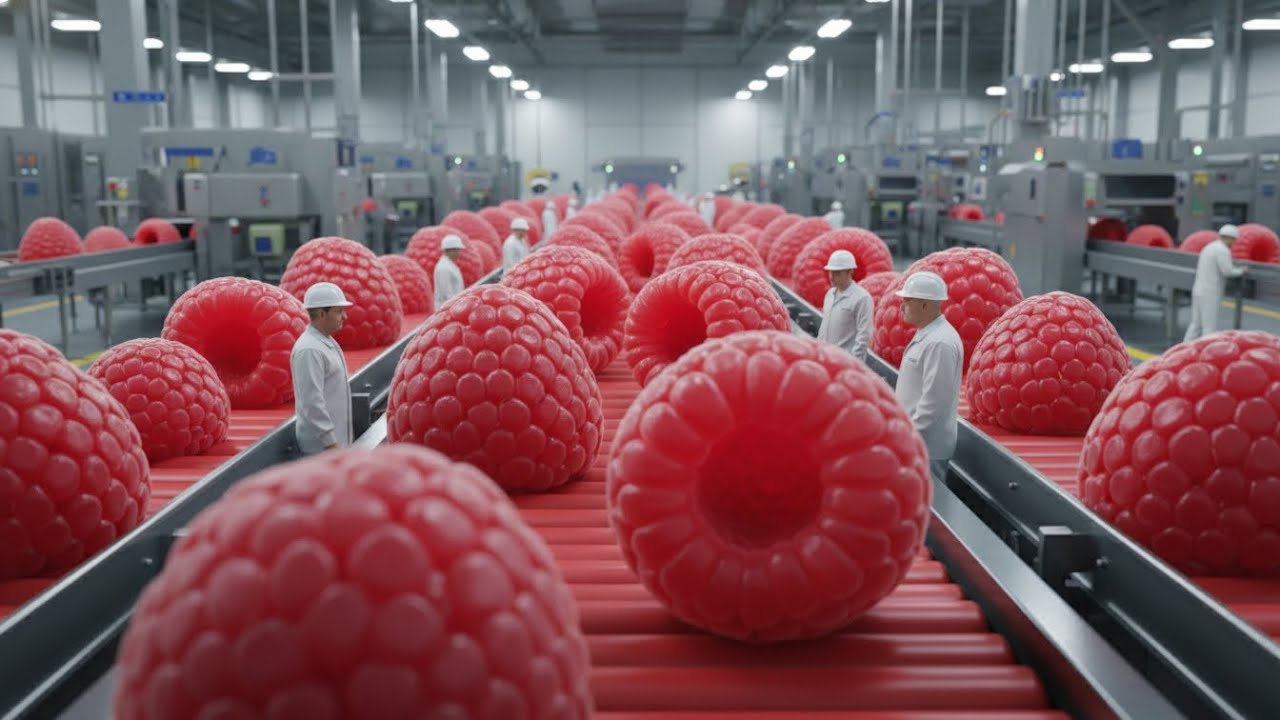 Inside the Modern Raspberry Factory: From Field to Dessert (The Whole Process)