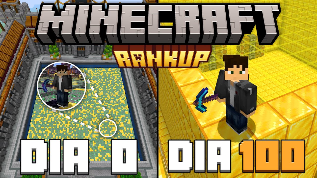 SOBREVIVI 100 DIAS no MELHOR RANKUP do MINECRAFT - O FILME