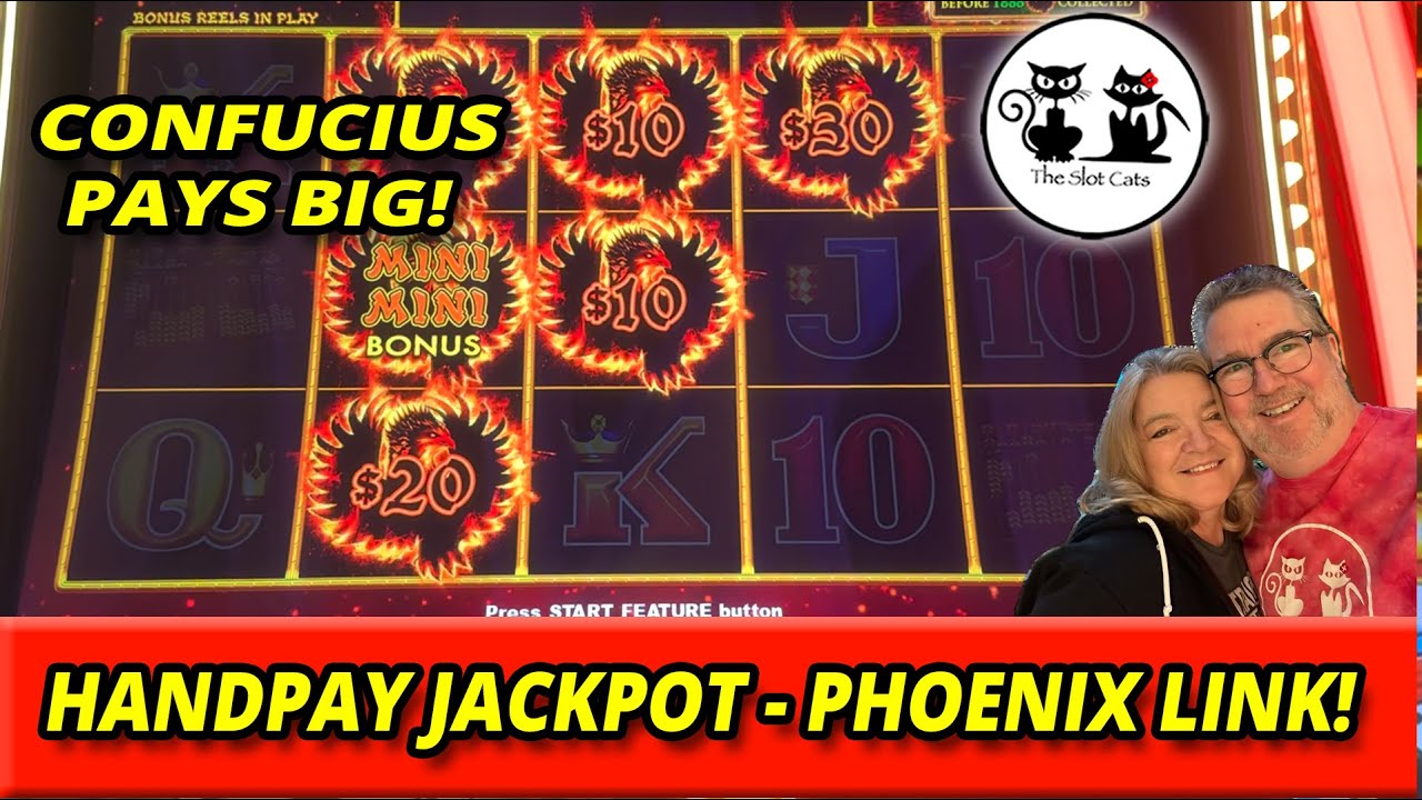 HANDPAY JACKPOT PHOENIX LINK! CONFUCIUS SAYS BIG WIN! #theslotcats #handpay #bigwin #slots #vegas