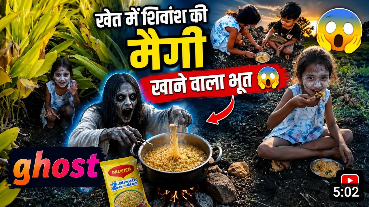 शिवांश के मैगी खाने आई खेत में भूत 😱#viral #ghost#bhoot #bhootvideo #shreya &shivansh