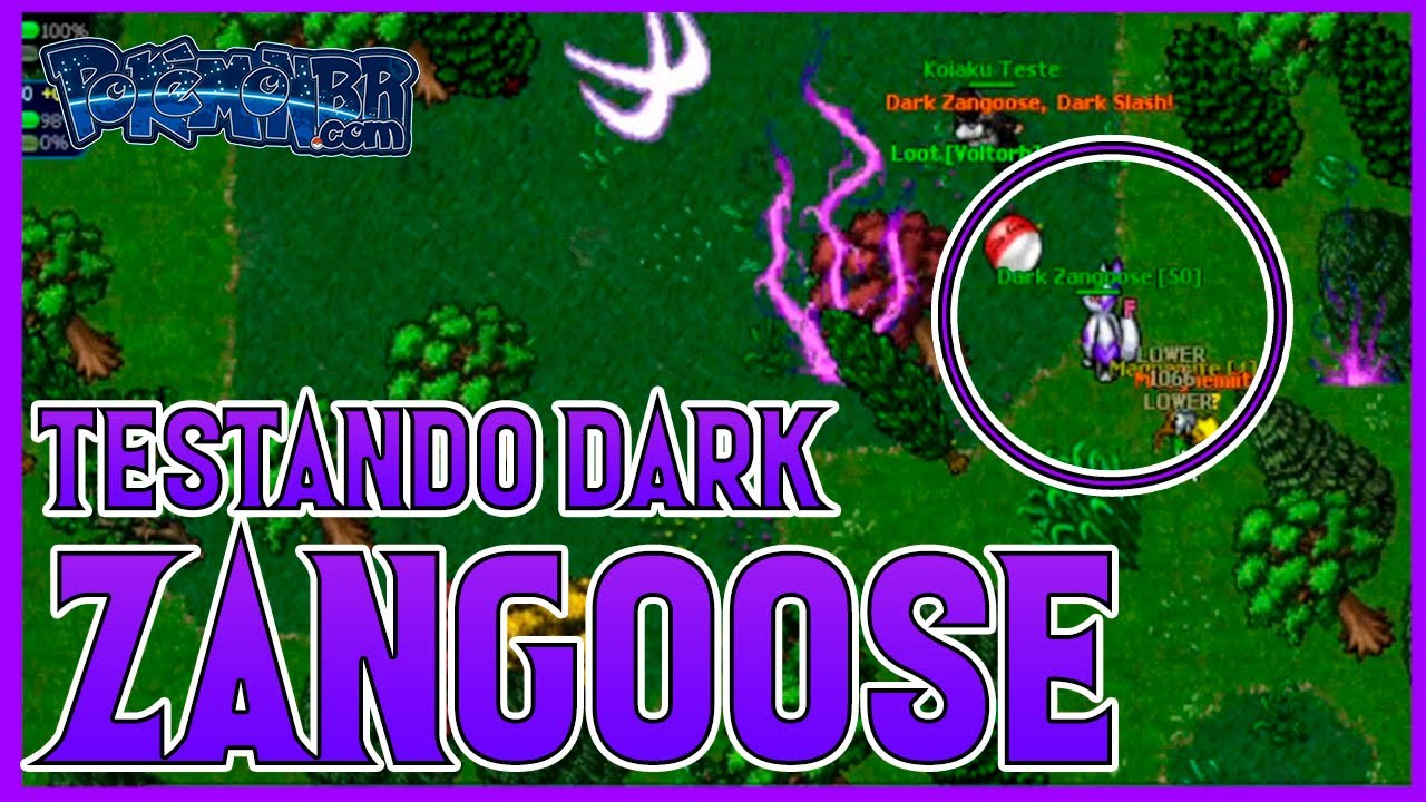 DARK ZANGOOSE! TESTANDO POKEMON! POKETIBIA MOBILE 2023 POKEMON BR