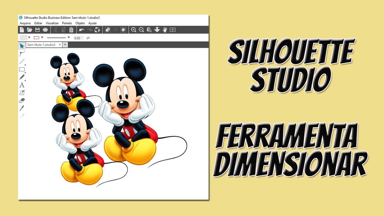 Silhouette Iniciantes : Ferramenta Dimensionar Silhouette Studio