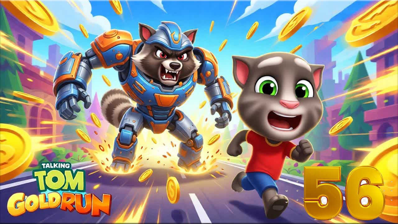 TOM vs. EGYPTIAN RACCOON! 🇪🇬 Talking Tom Gold Run Gameplay Part 56