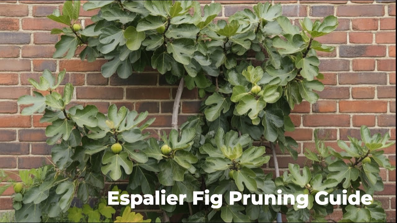 Summer pruning an espalier Fig to ripen fruit