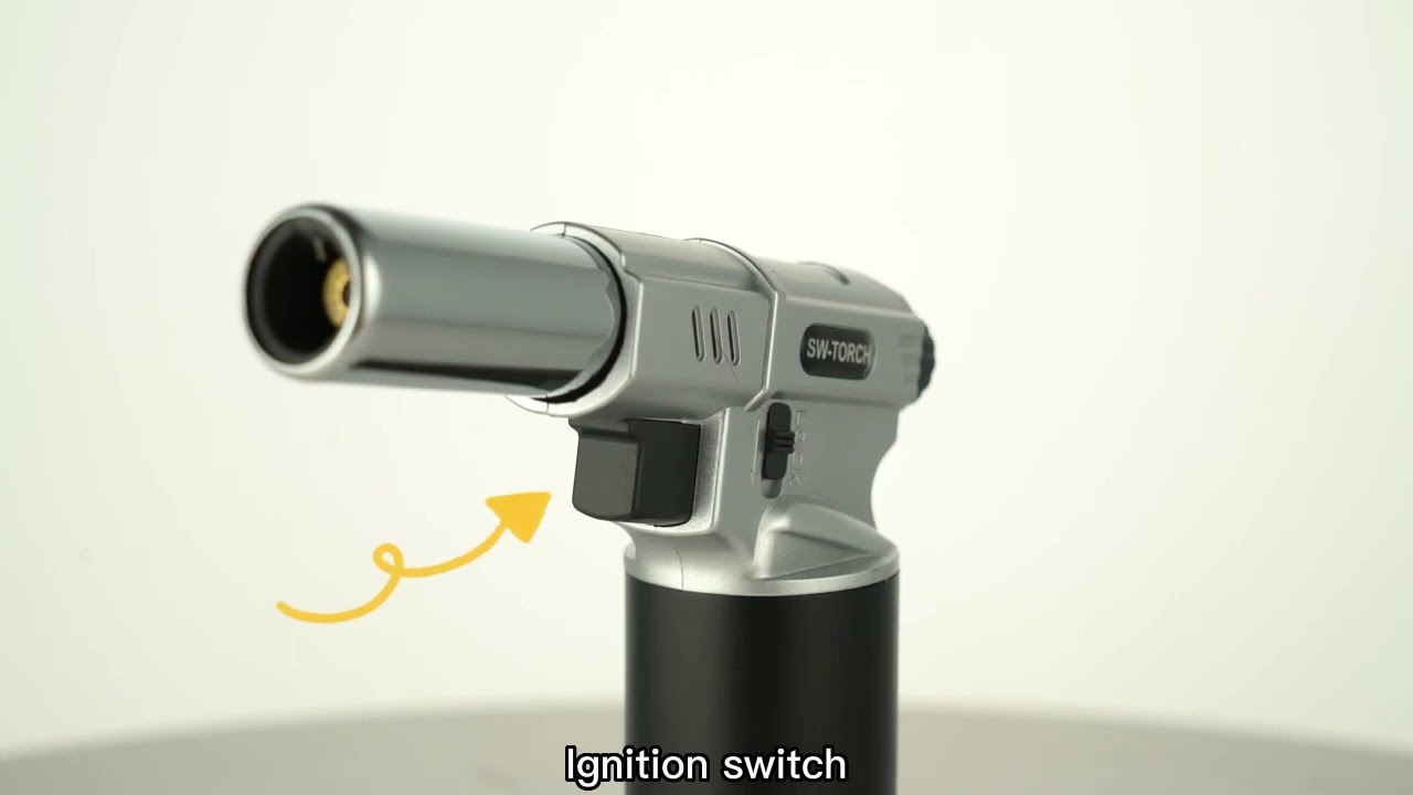 Wildcamp Butane Torch W-6001 with Fuel Gauge&One-Handed Operation&Safety Lock&Adjustable Flame