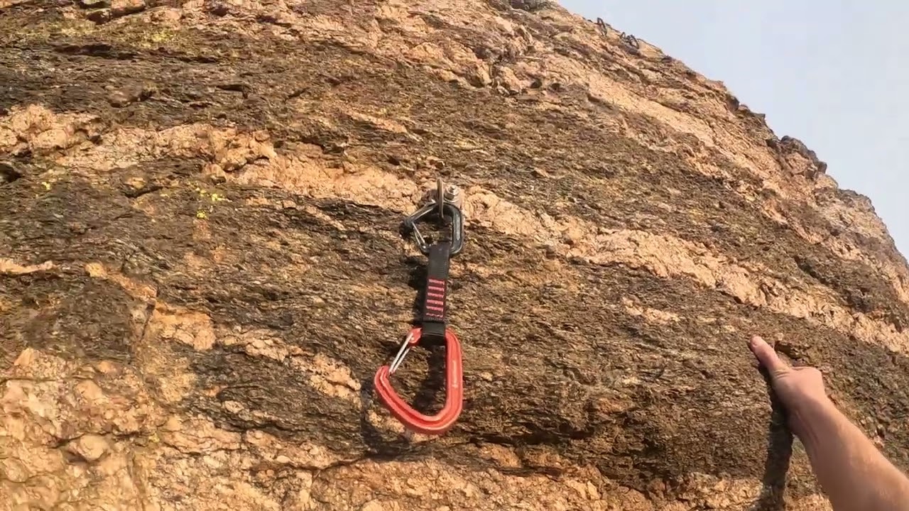 Climbing You're on Mute (5.10b) at Lockdown Rock Mount Lemmon