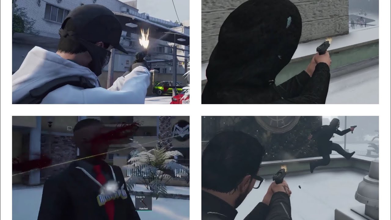 Dwayne Starts Shootout vs Mandem at Mandem Block (All POVs) | GTA RP NoPixel 3.1