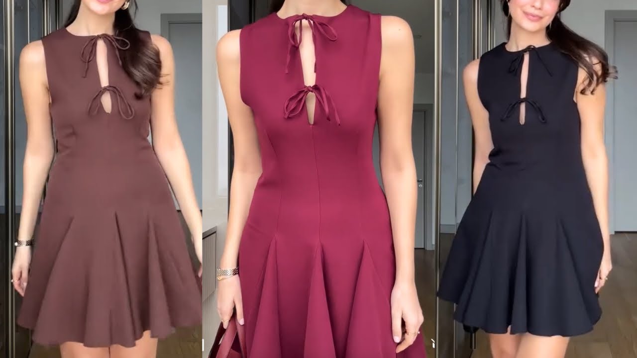 Stylish Dress with Beautiful GODET Details || Detailed Cutting and sewing Tutorial