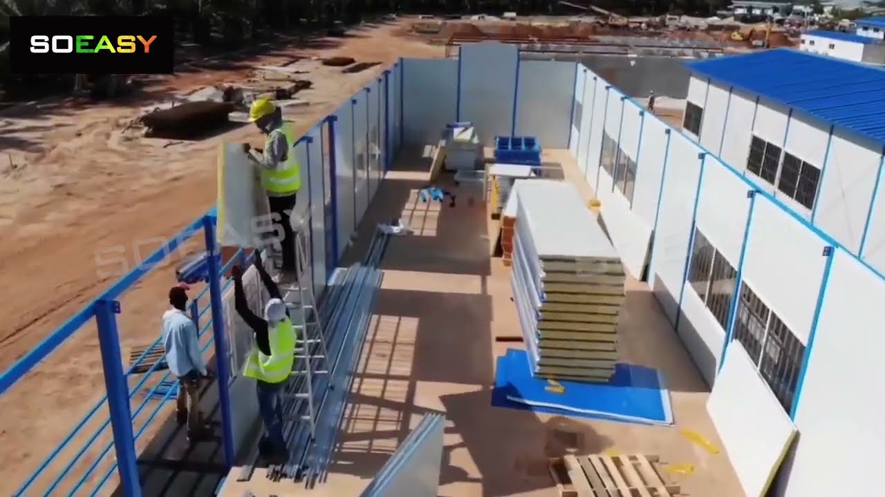 SOEASY Prefab K House Modular Housing Prefabricated Labor Camp Accommodation Office Canteen Bathroom