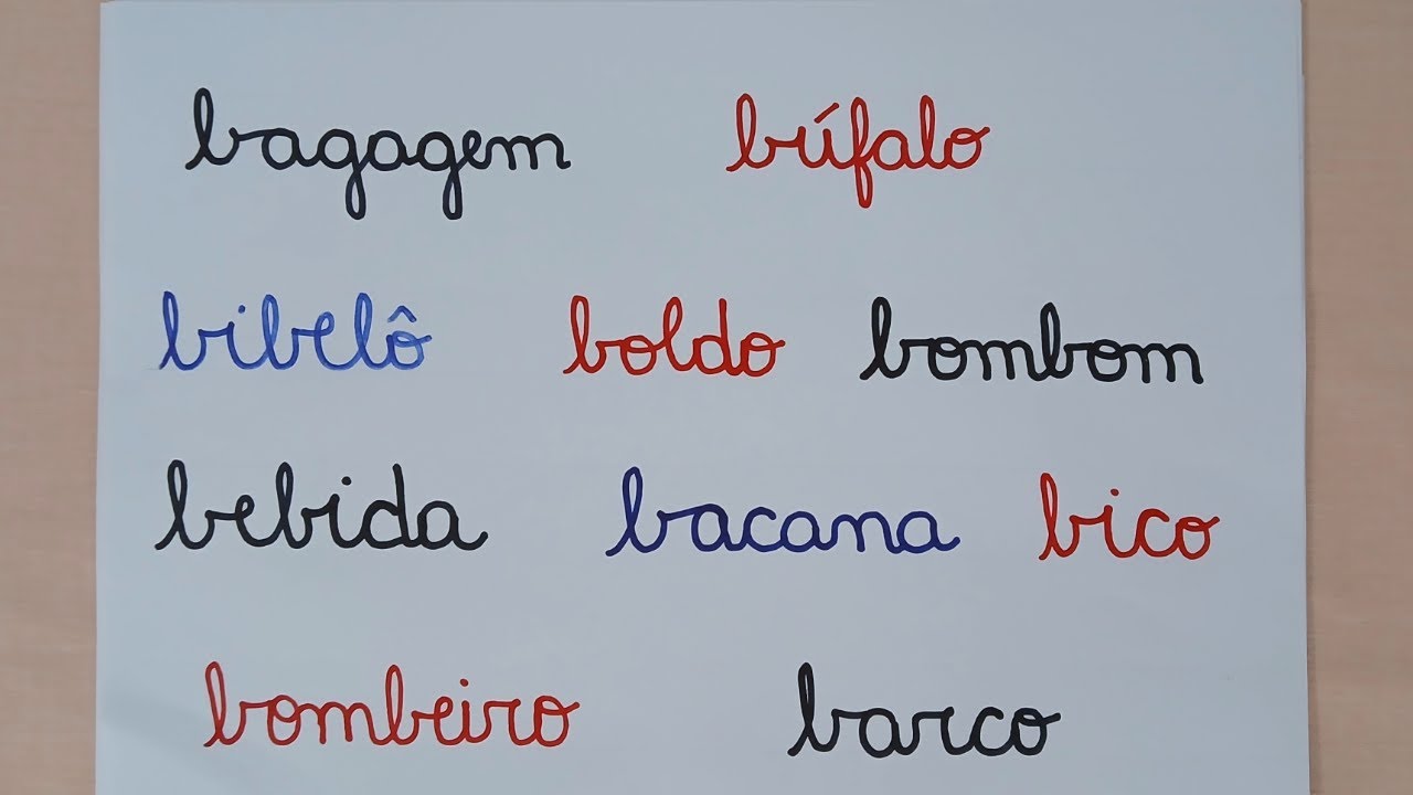 Aprendendo a Ler e escrever Letra cursiva 30ª Aula -  Leitura de Palavras - EJA - Alfabetização