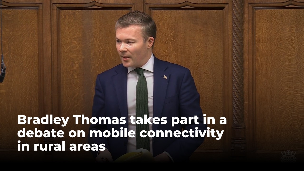Watch my speech from the debate on mobile connectivity in rural areas