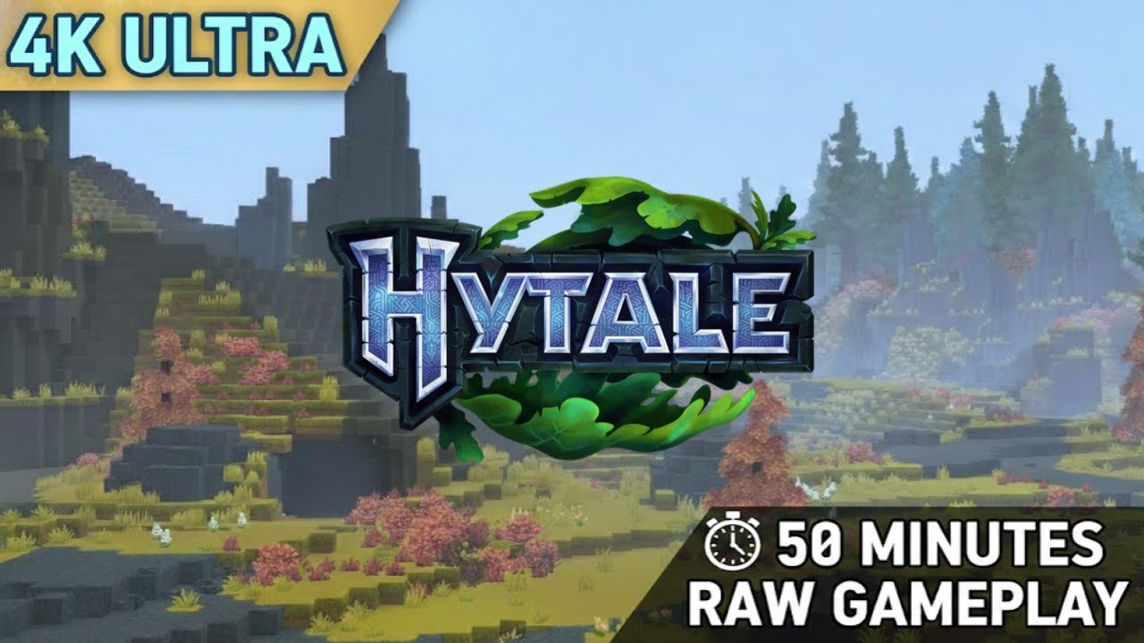 Hytale Gameplay - 50 Minutes of Open World Exploration (4K 30FPS)