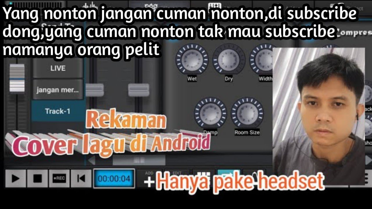 Cara rekaman cover lagu di android,hanya pake headset,kualitas studio