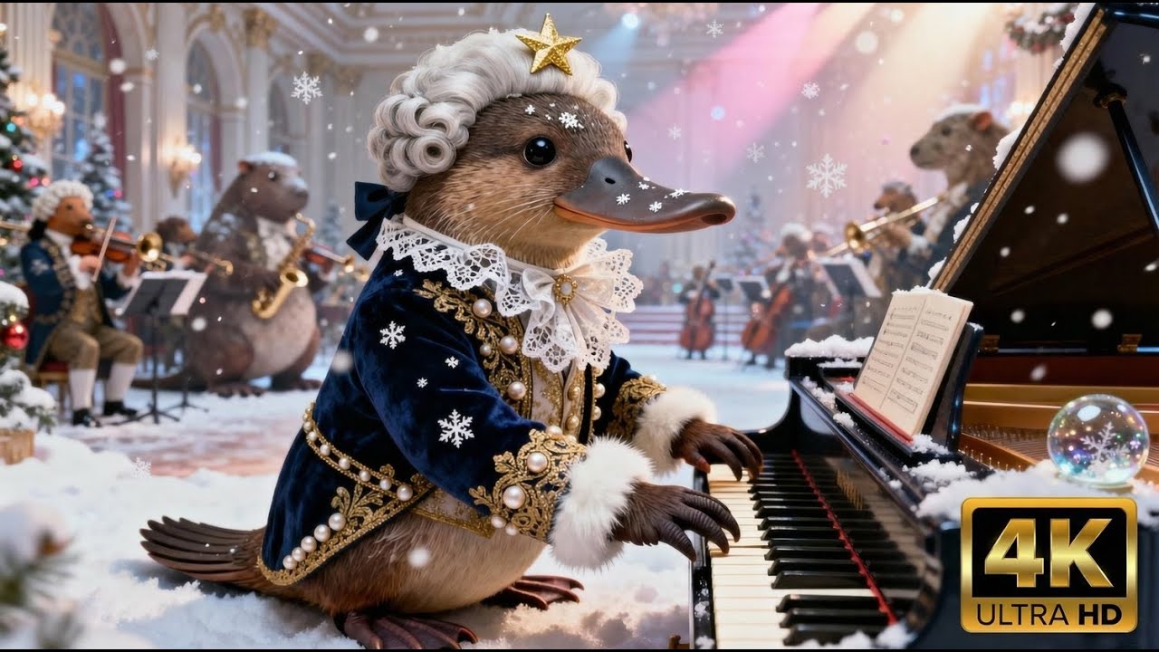 Best Christmas Music 2026 • Magical Animal Orchestra Fantasy • 12 Minutes Cozy Winter Ambient 4K
